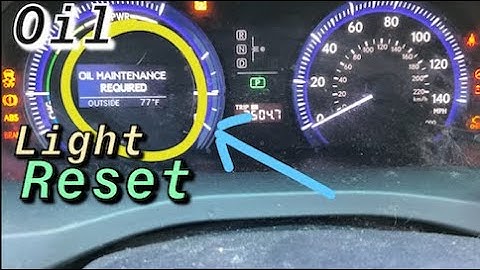 HOW TO RESET OIL LIGHT ON A  2010 - 2012 LEXUS HS250H