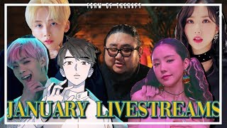 JANUARY LIVESTREAM EVENTS (BTS WEBTOON, LIVE STAGES, SEVENTEEN, ASTRO, ATEEZ, APINK, WJSN, GFRIEND)
