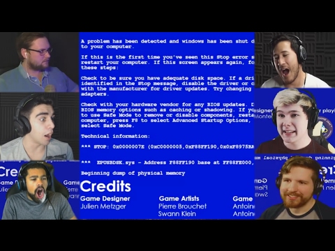 "Реакции Летсплейщиков" на Синий Экран Смерти из VHS