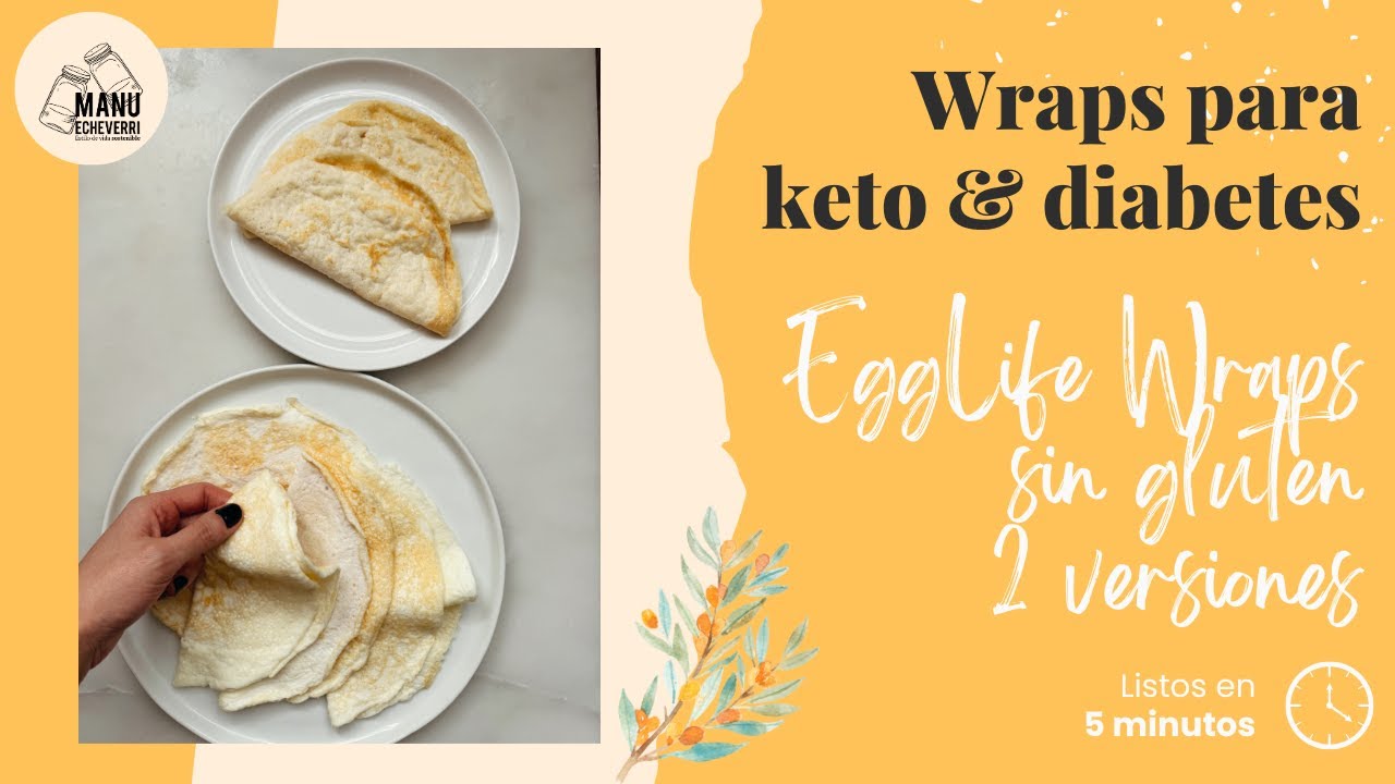 🌮 2 VERSIONES DE WRAPS KETO CON 3 INGREDIENTES | EGGLIFE KETO WRAPS SIN GLUTEN | Manu Echeverri