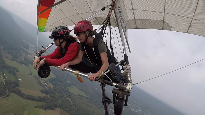 Susan Lombardo Hang Gliding at Lookout Mountain Fl...