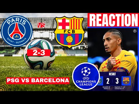 PSG vs Barcelona FC 2-3 Live Stream Champions League UCL Football Match Score Highlights Vivo Direct