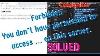 Forbidden You don't have permission to access ... on this server.