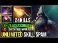 UNLIMITED SKILL SPAM 100% Most Annoying Ministun 1 Shot Assassinate Khanda OC Sniper Dota 2