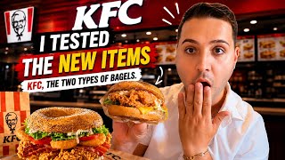 I tested the new KFC items : Creamy Bagel and Crunchy Bagel + Non - Spicy Crispy Strips 