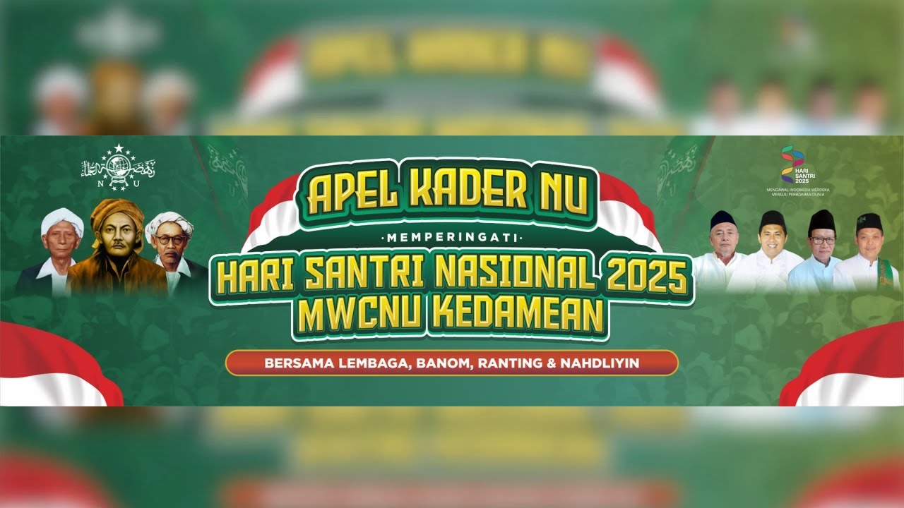 🔴LIVE APEL HARI SANTRI NASIONAL 2025 MWCNU KEDAMEAN GRESIK
