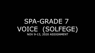 SOLFEGE FOR SPA VOICE GR 7