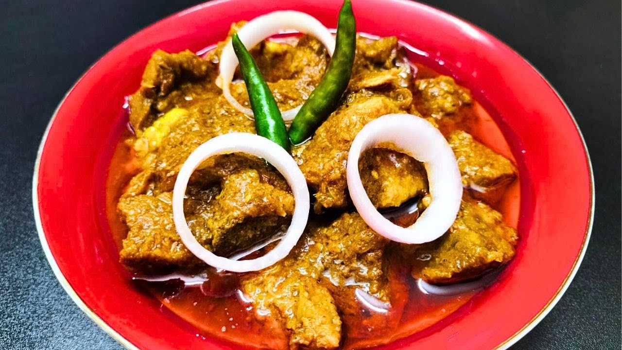 Authentic Bengali Gorur Mangser Lal Vuna Spicy Red Beef Curry Recipe