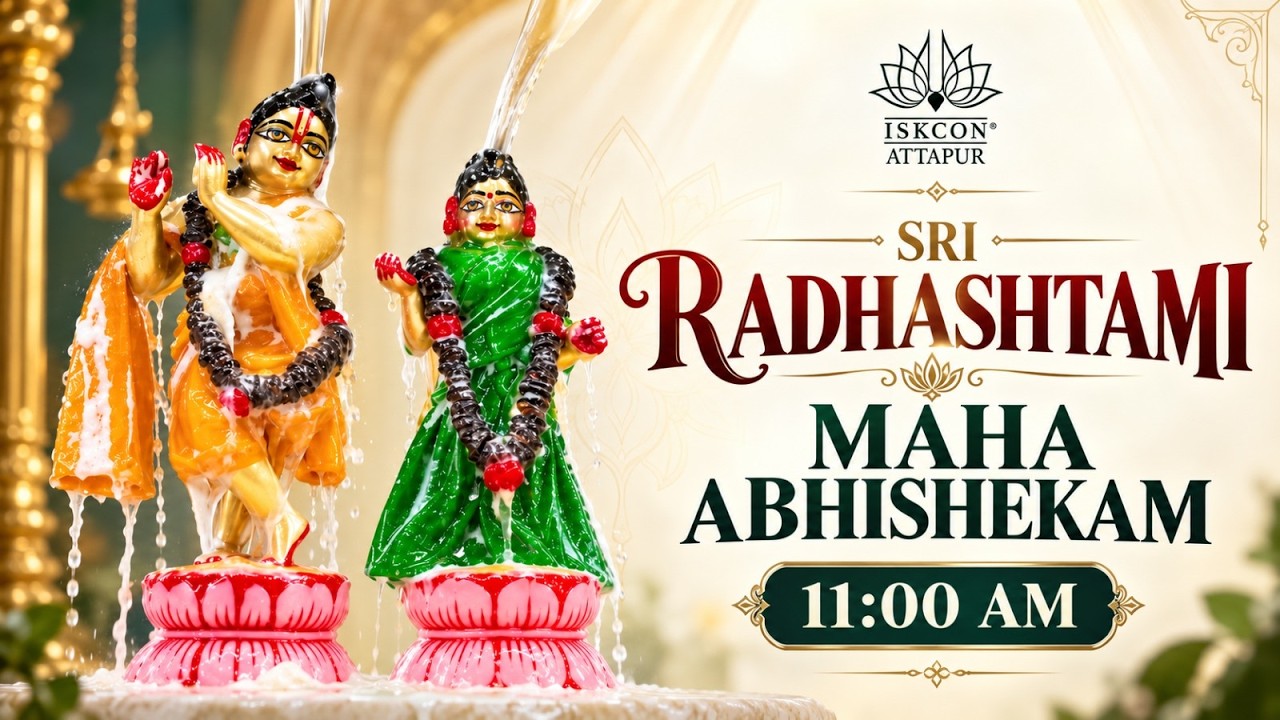 Sri Radhashtami Maha Abhishekem Darshan at ISKCON Attapur on 19th September 2026