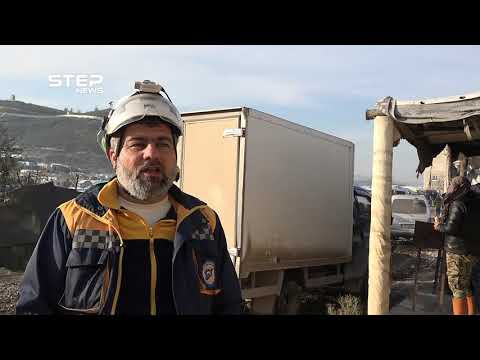 قامت فرق الدفاع المدني بترميم طريق خربة الجوز عين البيضة لتخفيف معاناة النازحين بالمخيمات الحدودية