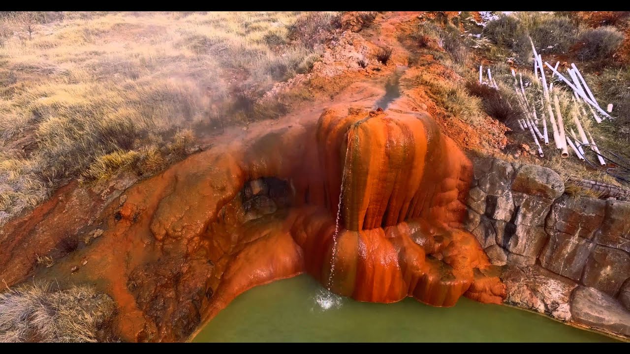 Mystic Hot Springs Monroe, UT 4K Drone Footage YouTube
