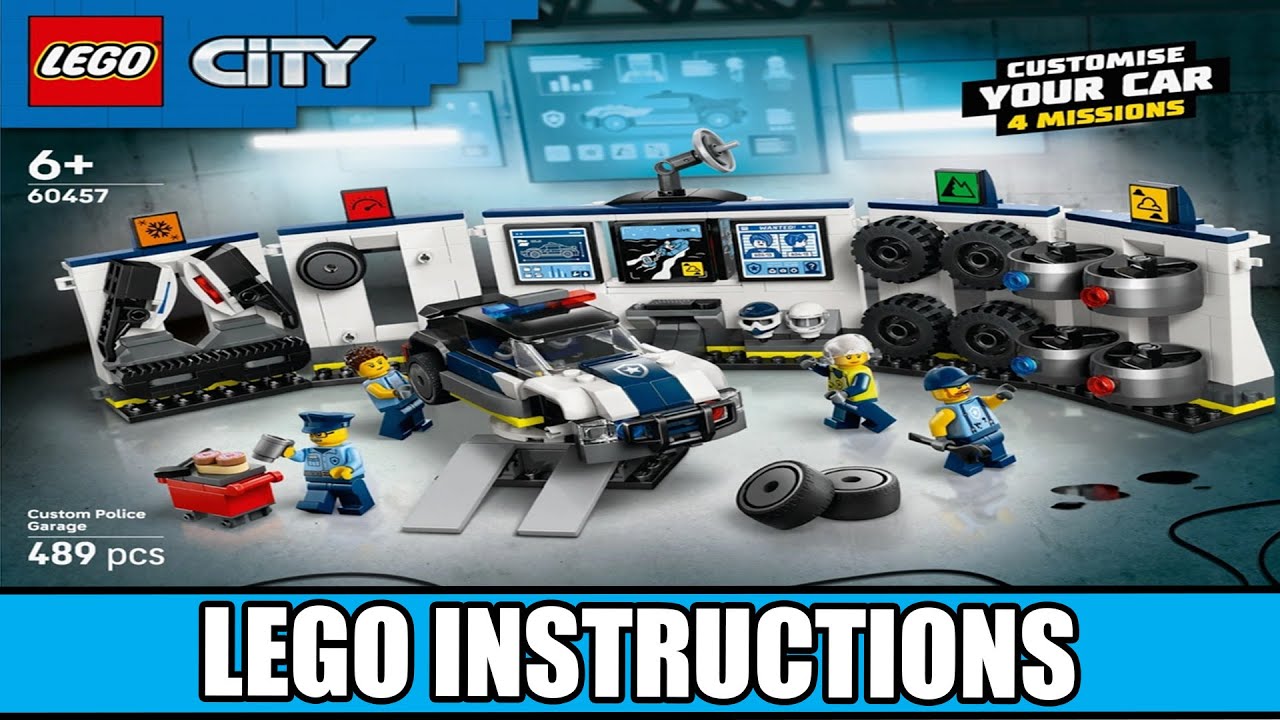 City - Custom Police Garage - Police LEGO instructions