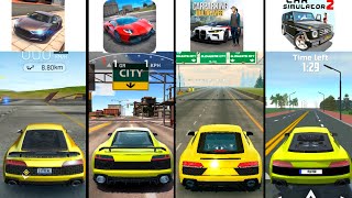 Audi R8 Comparison in Extreme Car Driving, Ultimate Car Driving, Car Parking, Car Simulator 2 screenshot 1