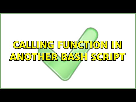 Ubuntu: Calling function in another bash script