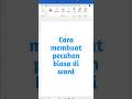 Cara membuat pecahan biasa di word #trikword #wordpemula