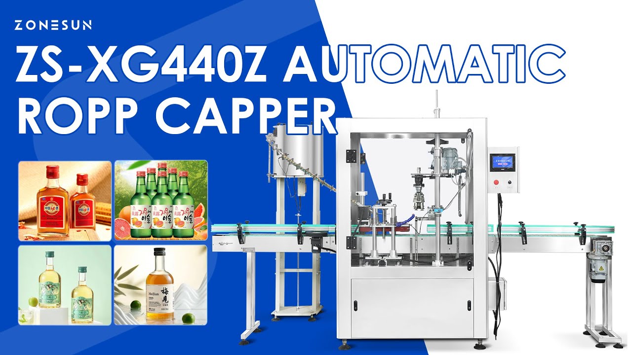 ZONESUN Automatic ROPP Capper Pilfer Proof Capping Machine - YouTube