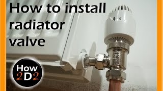 How to install radiator valve Plumbing thrermostatic radiator valve TRV