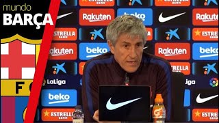 La rueda de prensa completa de Quique Setién, previa del partido del Barça ante el Granada
