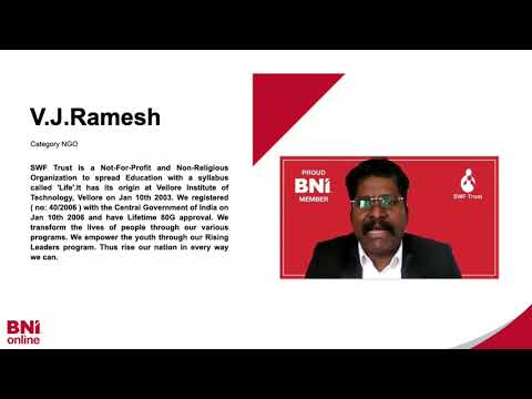 Business story of V.J.Ramesh from a Non Profit Organisation