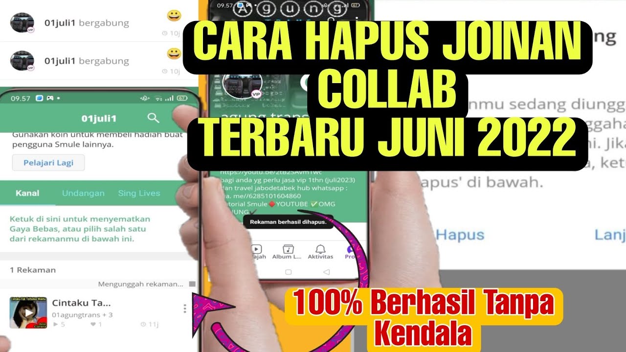 CARA HAPUS JOINAN COLLAB DI SMULE - TERBARU!!! 100% BERHASIL || Clone Smule