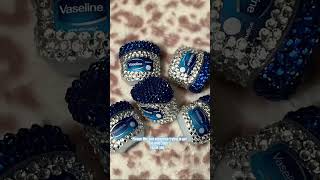 Rhinestone Bling DIY Vaseline minis #vaseline #diyprojects #skincare #nofilter