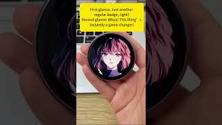 Dude! This 45g Electronic Badge Kills My Pin Hoarding—Bluetooth Transfer   18hr Battery!