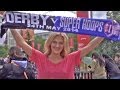 Walking to wembley stadium  derby county  qpr fans championship play off final  may 24th 2014