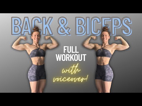 Back & biceps workout with voiceover!