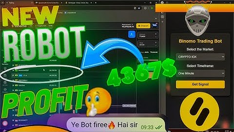 🤑Good $ PROFIT WITH NEW ROBOT। binomo bot trading robot। binomo trading ai bot। trading bot binomo।