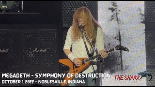 Megadeth plays Symphony Of Destruction on October 1, 2022 in Noblesville, IN