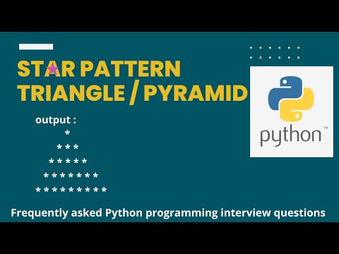 Star pattern Triangle or Pyramid #pythonprogramming #interviewquestions #pythontutorial @skilltimate