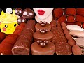 ASMR CHOCOLATE PARTY *CHOCOALTE BALL, MOCHI, MACARON, CAKE EATING SOUNDS MUKBANG 초코 파티 먹방 咀嚼音