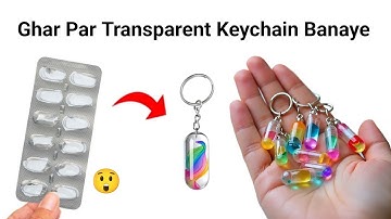 How to make Keychain from waste materials /Homemade glass keychain/DIY gift Keychain