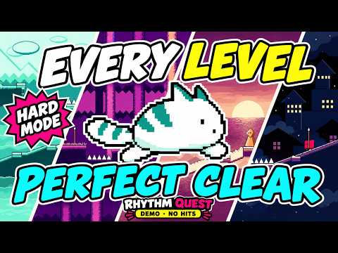 Perfect Run on Every Hard Mode Level - Rhythm Quest Demo (NO COMMENTARY)