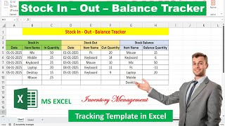 How to Make Stock In Out and Balance Template in Excel | Inventory Management Template
