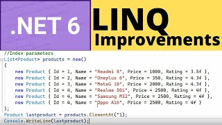 .net 6 LINQ Improvements | LINQ | Dotnet 6