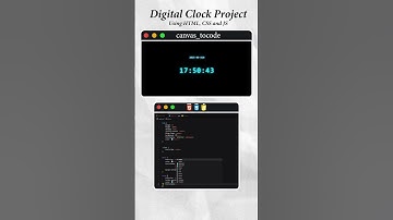 ⏰ Digital Clock using HTML CSS JS | Canvas to Code #shorts #coding #canvastocode #codingtutorial