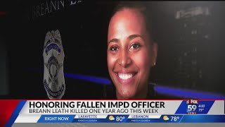 Preparing to honor Officer Breann Leath
