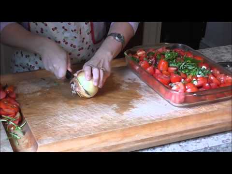 EASY! Garden Fresh Oven Roasted Tomato Sauce - No Peeling Necessary!!!