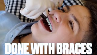 GETTING BRACES TAKEN OFF | BRACES REMOVED FOREVER | DONE WITH BRACES | BEFORE AND AFTER BRACES