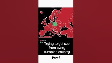 Trying to get sub from every europian country part 2 #europe #mapping