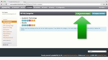 phpMYFAQ adding categories