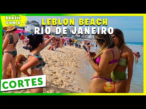 LEBLON, RIO DE JANEIRO - The BEACH in the RICHEST neighborhood in RIO