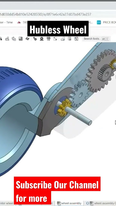 Hubless Wheel #onshape #wheels #shorts #youtubeshorts #subscribetomychannel #short