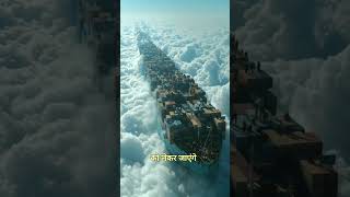 ये Cargo Ship आसमान में कैसे उड़ रहा है?☁️🚢 #shorts