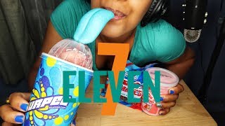 Asmr 7-Eleven Slurpee, Gummies & Cotton Candy Soft Sticky Eating Sounds Gulping No Talking