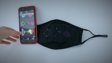 Music Party Christmas Halloween Light Up App Controlled LED Programmable Message Display Mask