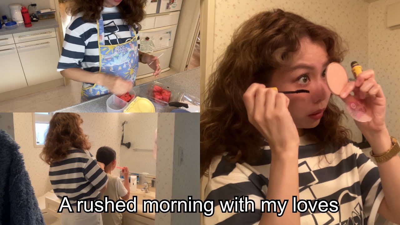 A rushed morning with my loves - そのままお仕事行くドタバタな朝