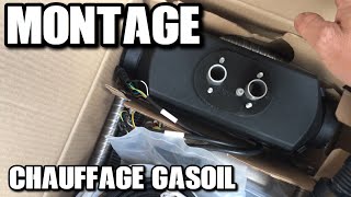 Installation montage d'un chauffage au gasoil pour camion / van camping car.  Tutoriel 