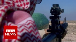 On the frontline of the fight against IS in Iraq  - BBC News
